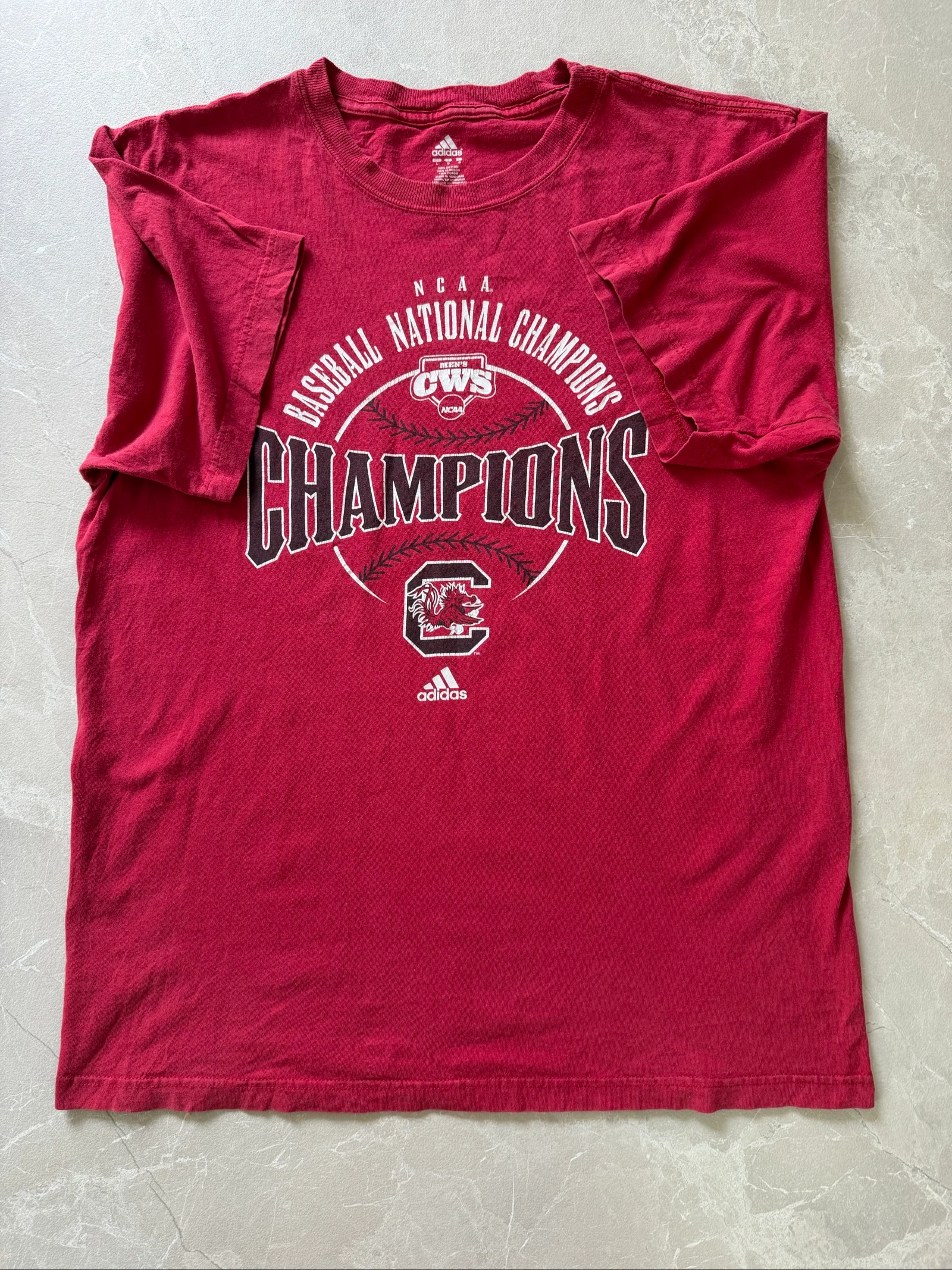 T-shirt Adidas NCAA "South Carolina Gamecocks" Champions Baseball - Tamanho G – photo 2